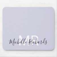 Modern elegant pastel purple monogram script