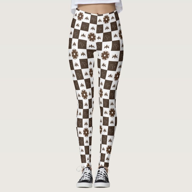 Modern & Elegant pattern design Leggings (Front)