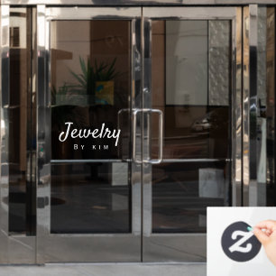 Modern Elegant Personal Brand Jewellery Window Cling