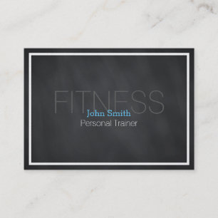 Modern Elegant Personal Fitness Trainer Chalkboard Business Card