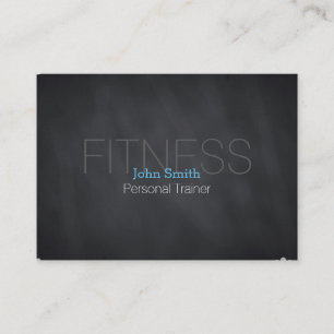 Modern Elegant Personal Fitness Trainer Chalkboard Business Card