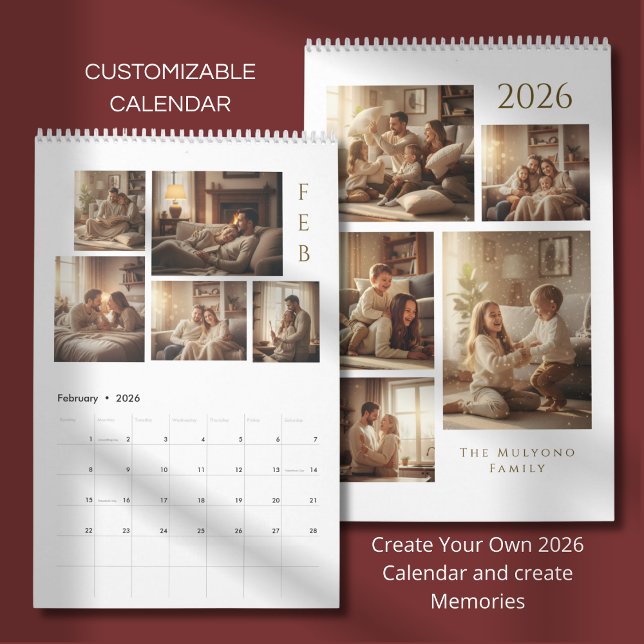 Modern & Elegant Personalized 2026 Calendar (Creator Uploaded)