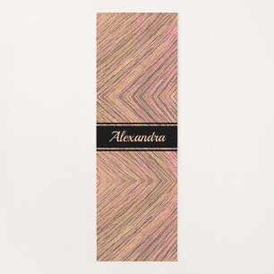 Modern Elegant Personalized Gold Pink Yoga Mat