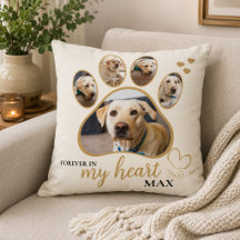 Modern Elegant Pet Photo Paw Print Collage