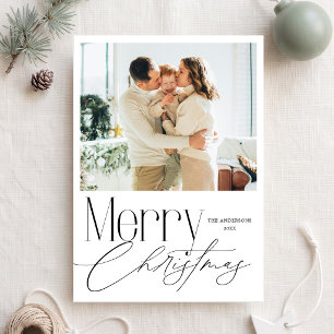 Modern Elegant Photo Christmas Holiday Card