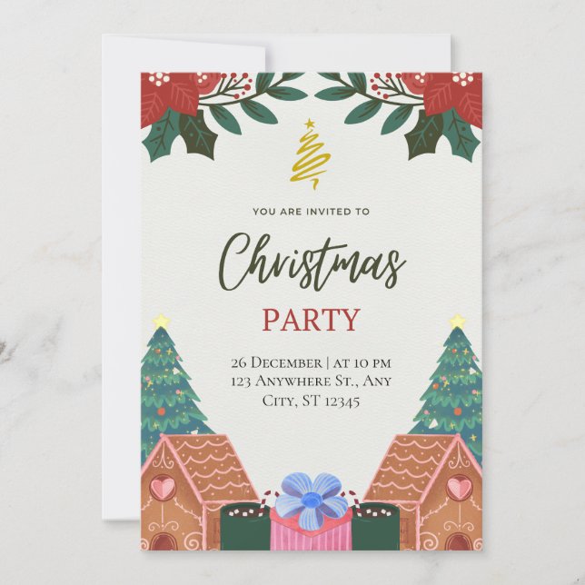 Modern Elegant Photo Christmas Holiday Card (Front)