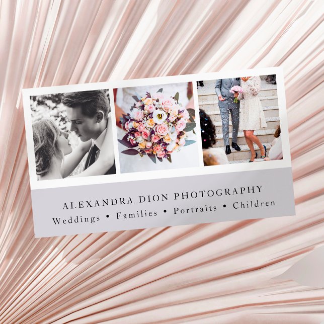 Modern elegant photo collage photography business card (Creator Uploaded)
