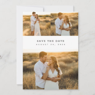 Modern Elegant Photo Collage Wedding Save The Date