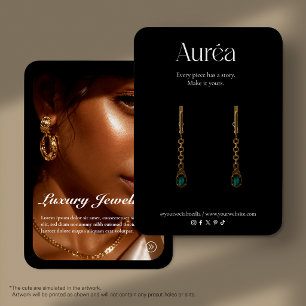 Modern Elegant Photo Earring Display Card