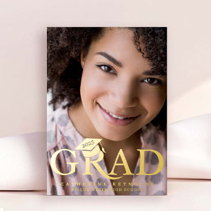 Modern Elegant Photo Graduation Party Foil