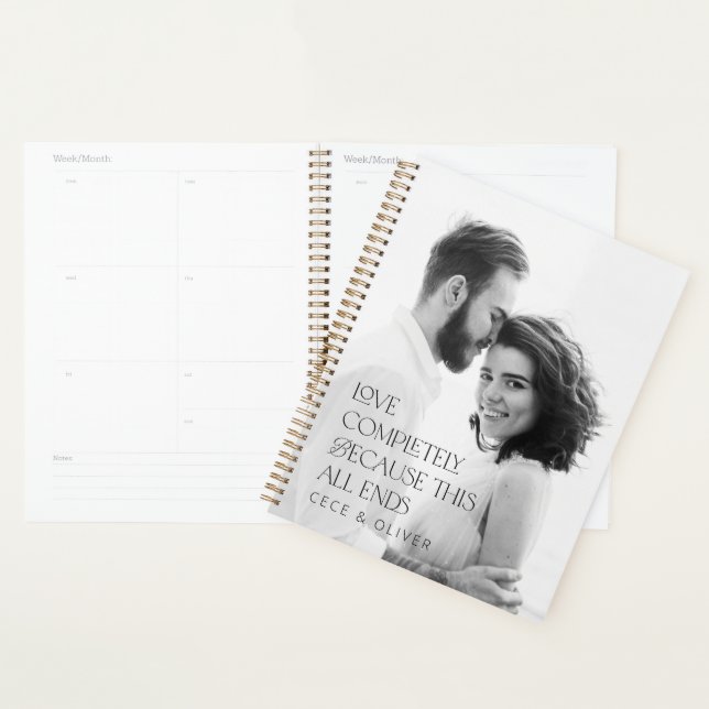 Modern elegant photo love completely gift planner (Display)