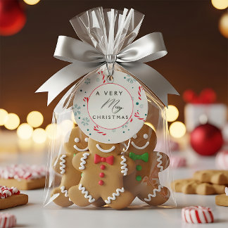 Modern Elegant Photo Merry Christmas Favour Tags