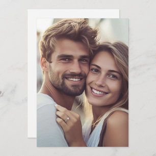 Modern Elegant Photo Monogram Wedding  Invitation