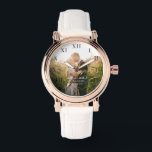 Modern Elegant Photo Newly Wed Wedding Watch<br><div class="desc">Modern, elegant, photo, Newlywed, Wedding anniversary watch.</div>