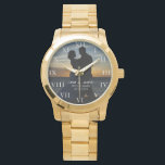 Modern Elegant Photo Newly Wed Wedding Watch<br><div class="desc">Modern, elegant, photo, Newlywed, Wedding anniversary watch.</div>