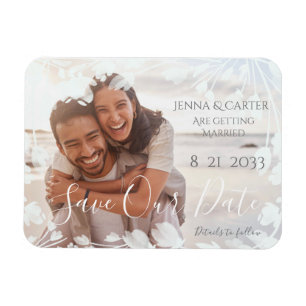 Modern Elegant Photo Overlay Minimalist Magnet