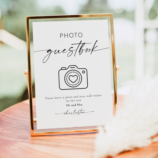 Modern Elegant Photo Polaroid Guestbook Sign (Creator Uploaded)