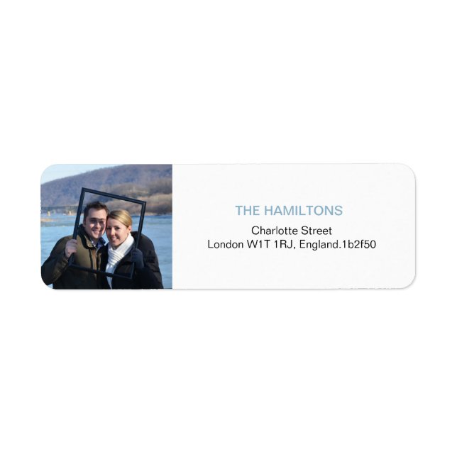 Modern Elegant Photo Return Address Labels (Front)