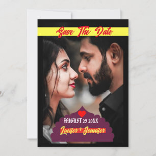 Modern Elegant Photo Text personalise weeding Invitation