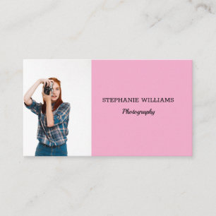 Modern Elegant  Photo Typography Photographer  Business Card