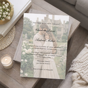 Modern Elegant Photo Wedding Invitation
