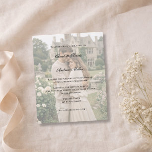Modern Elegant Photo Wedding Invitation