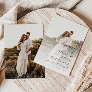 Modern Elegant Photo Wedding Invitation