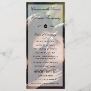 Modern Elegant Photo Wedding Programme