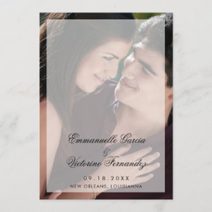 Modern Elegant Photo Wedding Programme