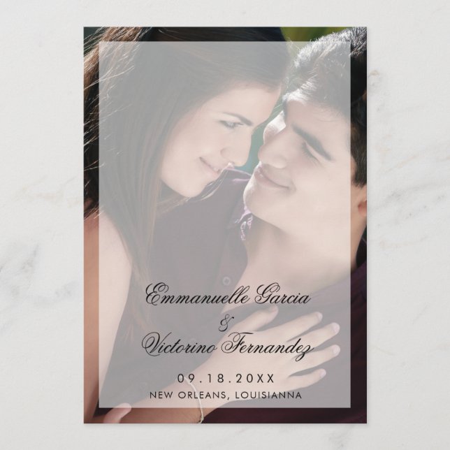 Modern Elegant Photo Wedding Programme (Front)