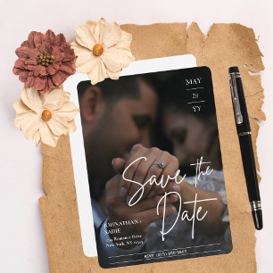 Modern Elegant Photo Wedding Save The Date