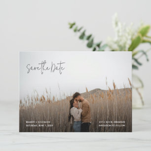 Modern Elegant Photo Wedding Save The Date