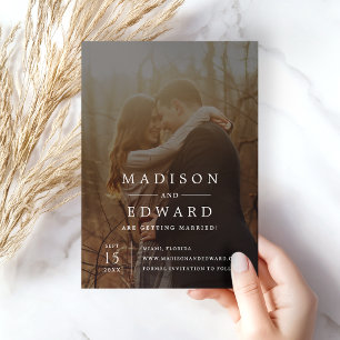 Modern Elegant Photo Wedding Save the Date Invitation