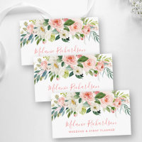 Modern Elegant Pink Blush Greenery Floral