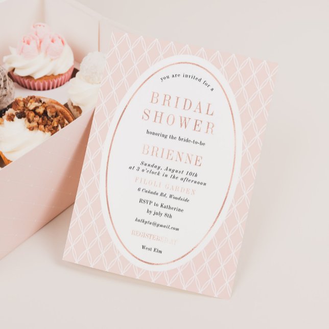 Modern Elegant Pink Bridal Shower Rose Gold (Creator Uploaded)