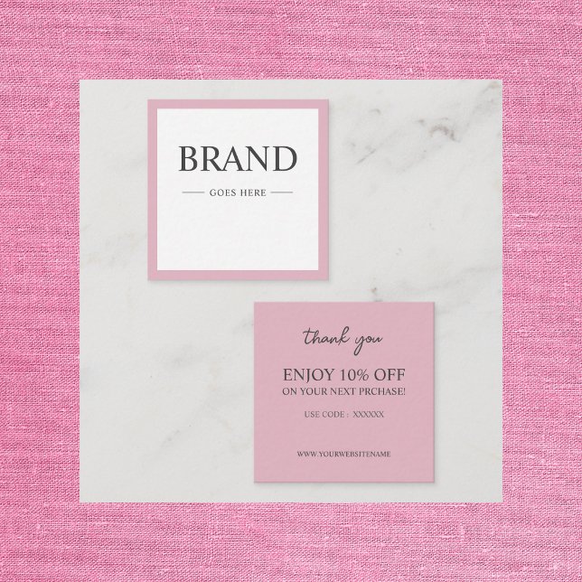 Modern elegant pink custom Discount Card (Creator Uploaded)