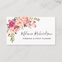 Modern Elegant Pink Floral Greenery