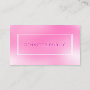 Modern Elegant Pink Purple Creative Design Trendy Business Card