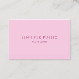 Modern Elegant Pink Template Simple Professional Business Card