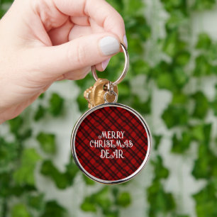 Modern & Elegant Plaid  Key Ring