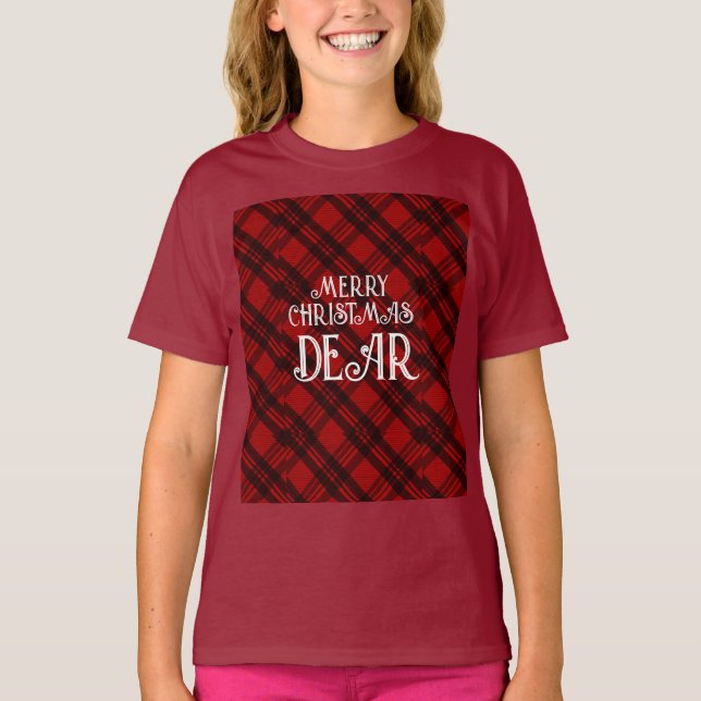 Modern Elegant Plaid T-Shirt (Front)