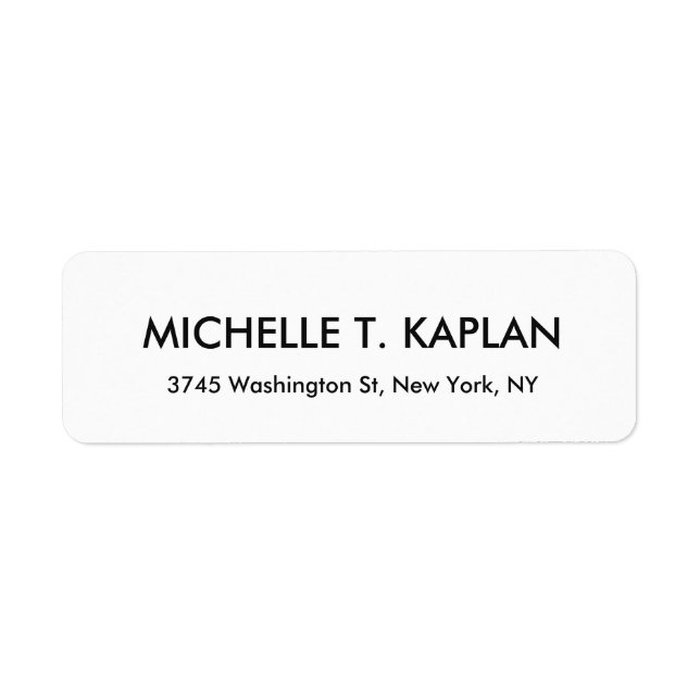 Modern Elegant Plain Black & White Minimalist (Front)