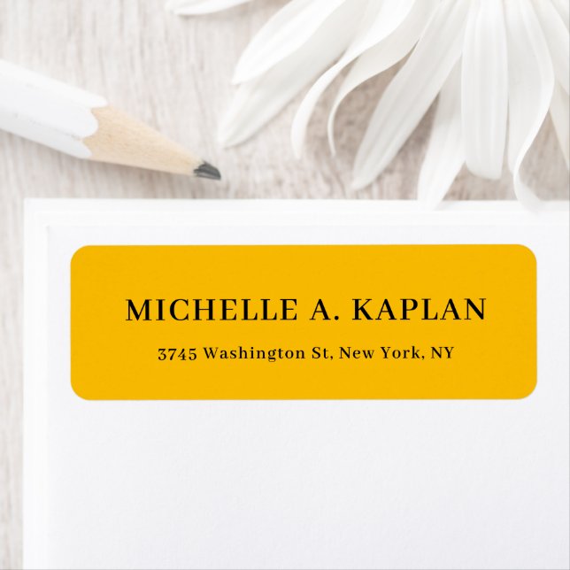 Modern Elegant Plain Minimalist Amber Yellow (Insitu)