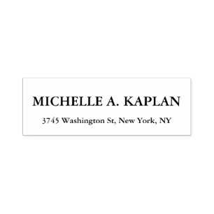 Modern Elegant Plain Minimalist Self-inking Stamp