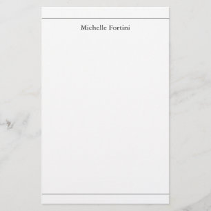 Modern Elegant Plain Minimalist Stationery