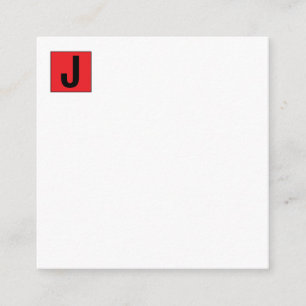 Modern Elegant Plain Professional Monogram Enclosure Card