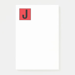 Modern Elegant Plain Professional Monogram Post-it Notes