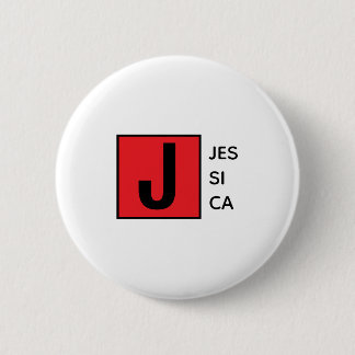 Modern Elegant Plain Professional Name Monogram 6 Cm Round Badge