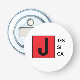Modern Elegant Plain Professional Name Monogram Bottle Opener