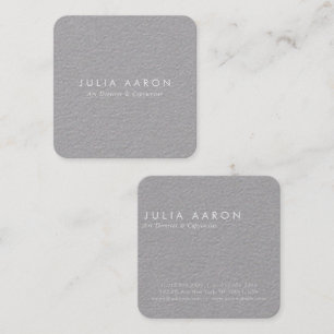 Modern Elegant Plain Professional Premium Grey Square Business Card